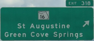 Florida I-95 Northbound Exit 318 Road Sign
