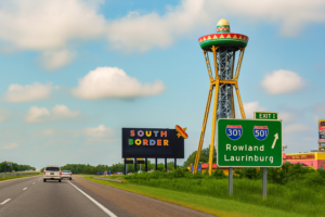 South of the Border Exit 1 Sign on I-95